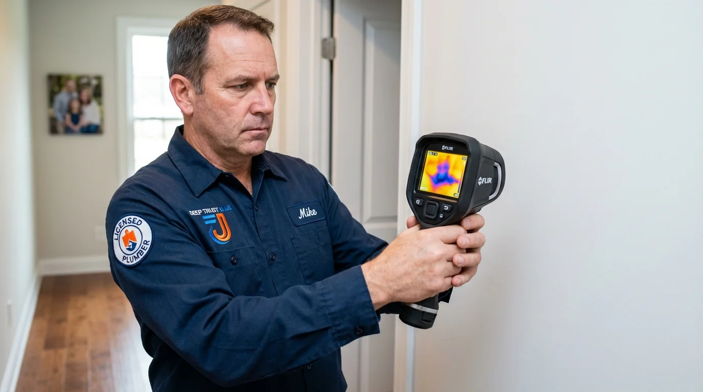 Thermal imaging leak detection by Johns Plumbing LLC in Woodsfield